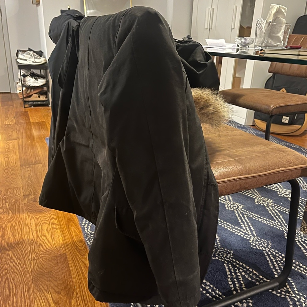 Canada Goose Black Jacket with Fur Hood - Picture 6 of 8